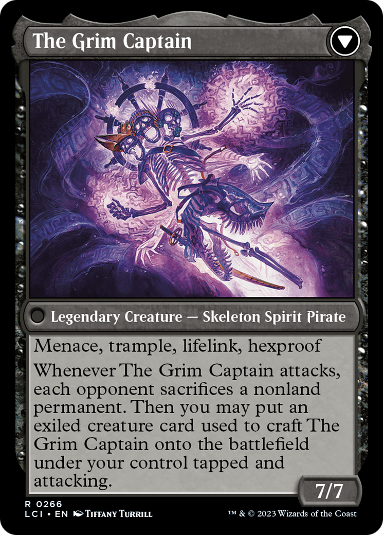 Throne of the Grim Captain // The Grim Captain (LCI-266) - The Lost Caverns of Ixalan Foil