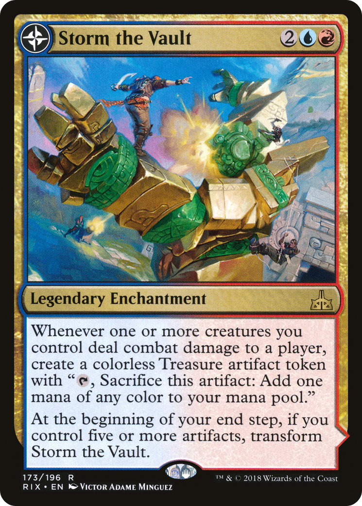 Storm the Vault // Vault of Catlacan (RIX-173) - Rivals of Ixalan: (compasslanddfc) Foil