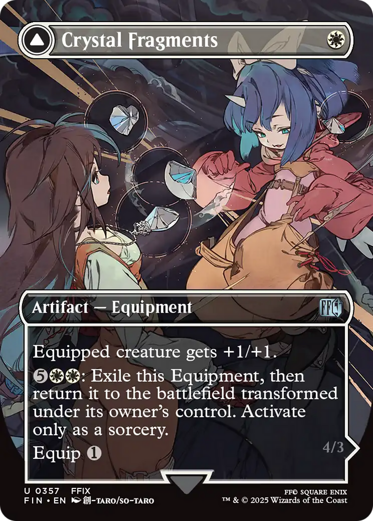 Crystal Fragments // Summon: Alexander (FIN-357) - FINAL FANTASY: (enchantment) (Borderless) Foil