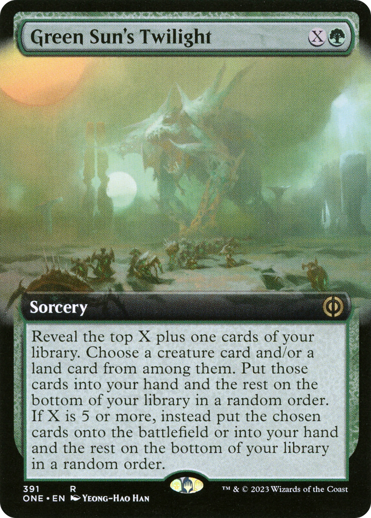 Green Sun's Twilight (ONE-391) - Phyrexia: All Will Be One: (Extended Art) Foil