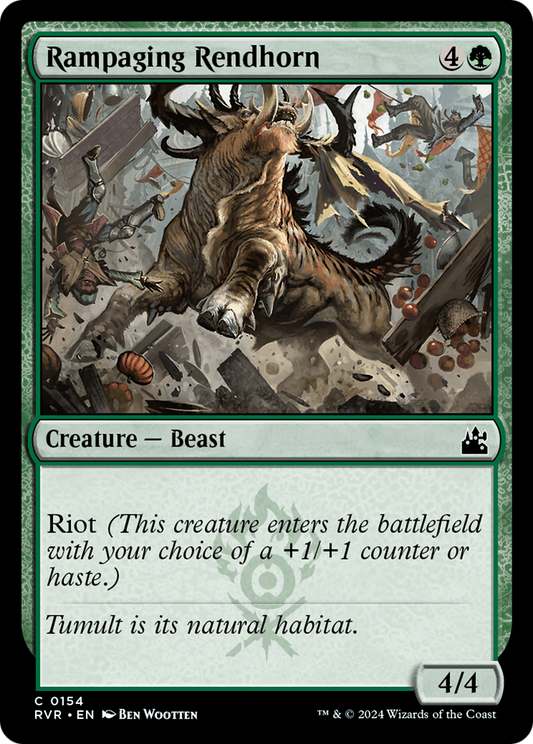 Rampaging Rendhorn (RVR-154) - Ravnica Remastered