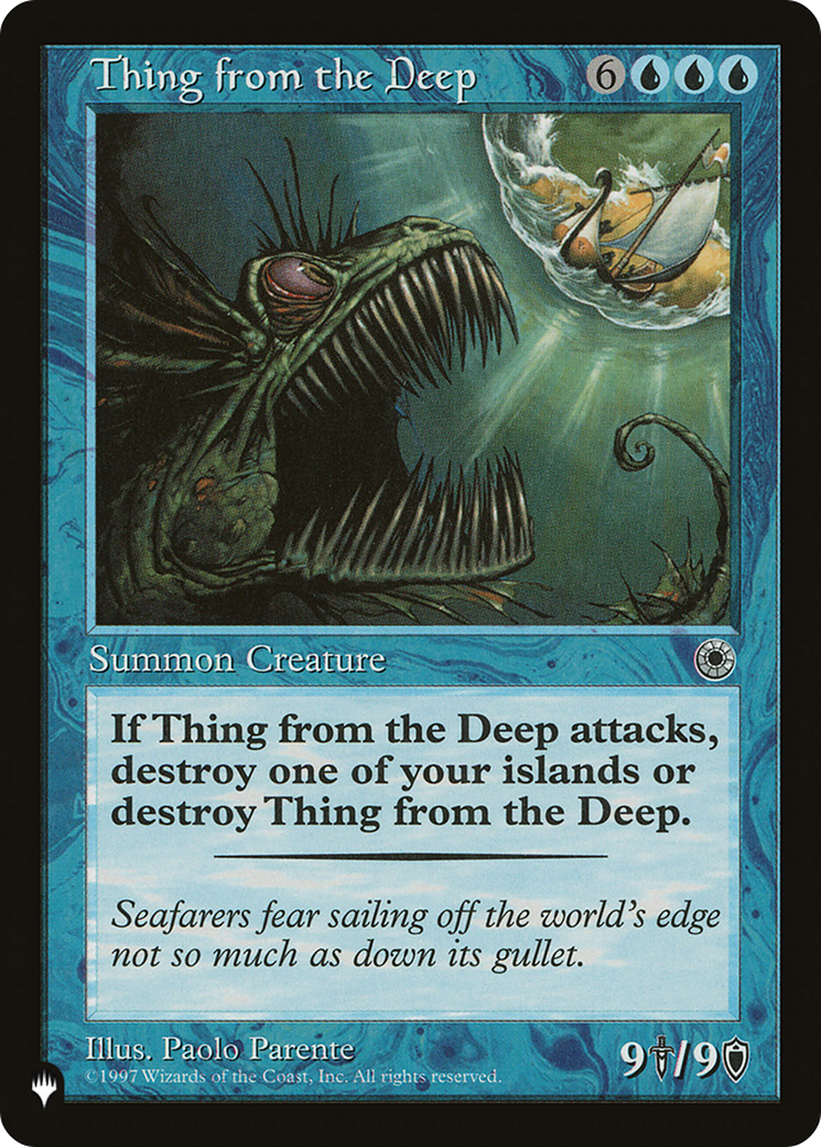 Thing from the Deep (LIST-) - The List