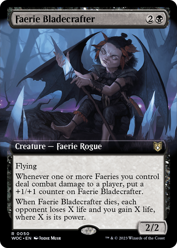 Faerie Bladecrafter (WOC-050) - Wilds of Eldraine Commander: (Extended Art)