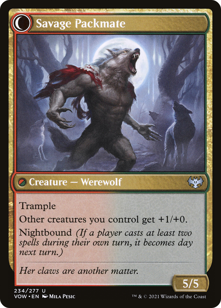 Child of the Pack // Savage Packmate (VOW-234) - Innistrad: Crimson Vow: (Double Faced Transform)