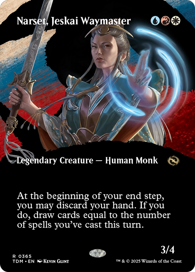 Narset, Jeskai Waymaster (TDM-365) - Tarkir: Dragonstorm: (Showcase) (Borderless)