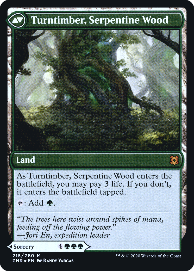 Turntimber Symbiosis // Turntimber, Serpentine Wood (PRE-215S) - Zendikar Rising Promos Foil