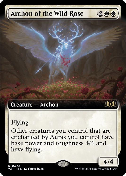Archon of the Wild Rose (WOE-323) - Wilds of Eldraine: (Extended Art) Foil
