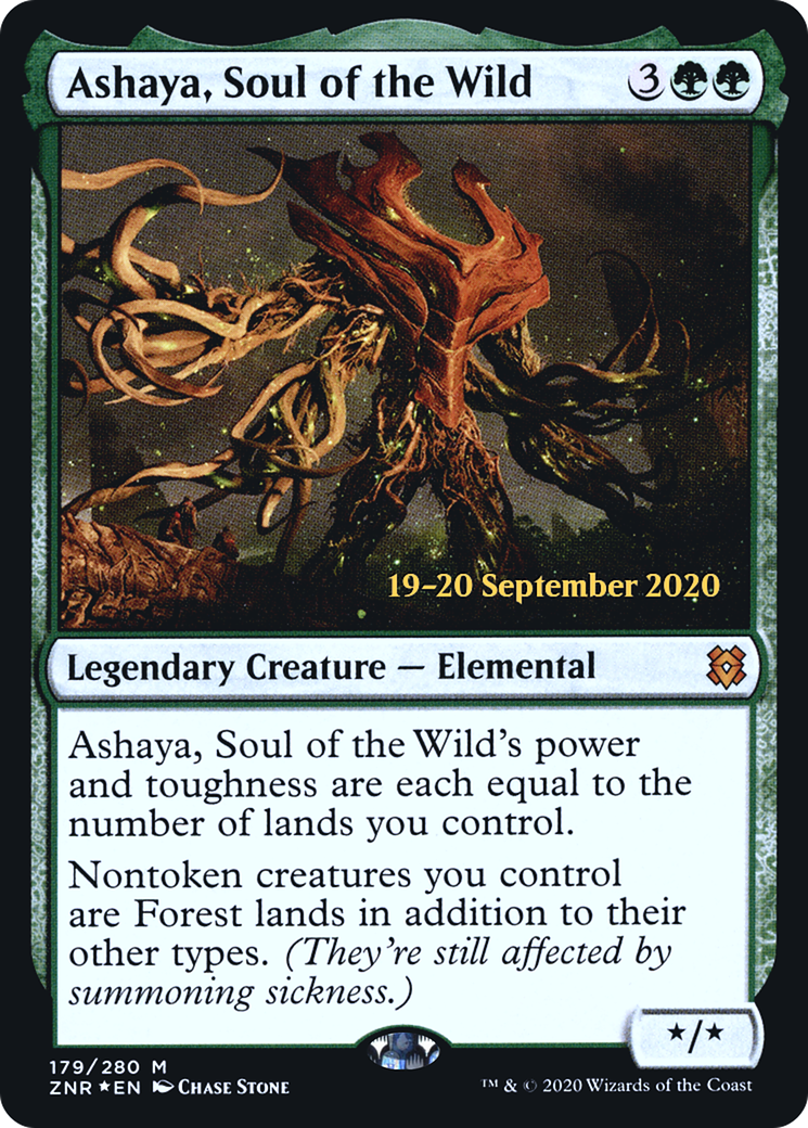 Ashaya, Soul of the Wild (PRE-179S) - Zendikar Rising Promos Foil