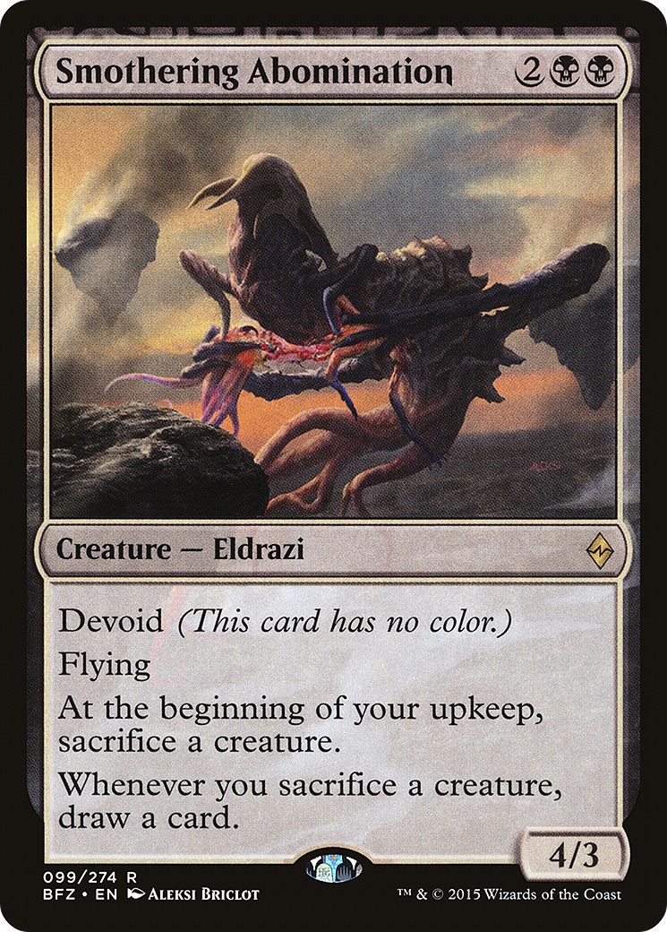 Smothering Abomination (BFZ-099) - Battle for Zendikar: (devoid)