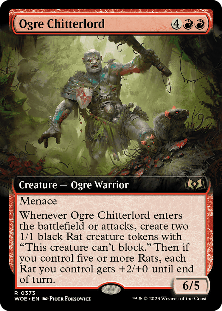Ogre Chitterlord (WOE-373) - Wilds of Eldraine: (Extended Art)