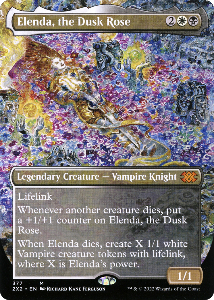 Elenda, the Dusk Rose (2X2-377) - Double Masters 2022 (Borderless) Foil
