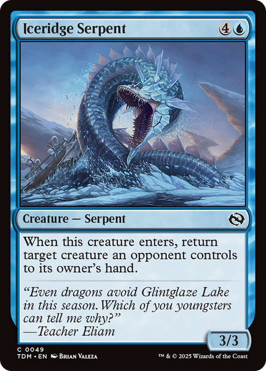 Iceridge Serpent (TDM-049) - Tarkir: Dragonstorm Foil