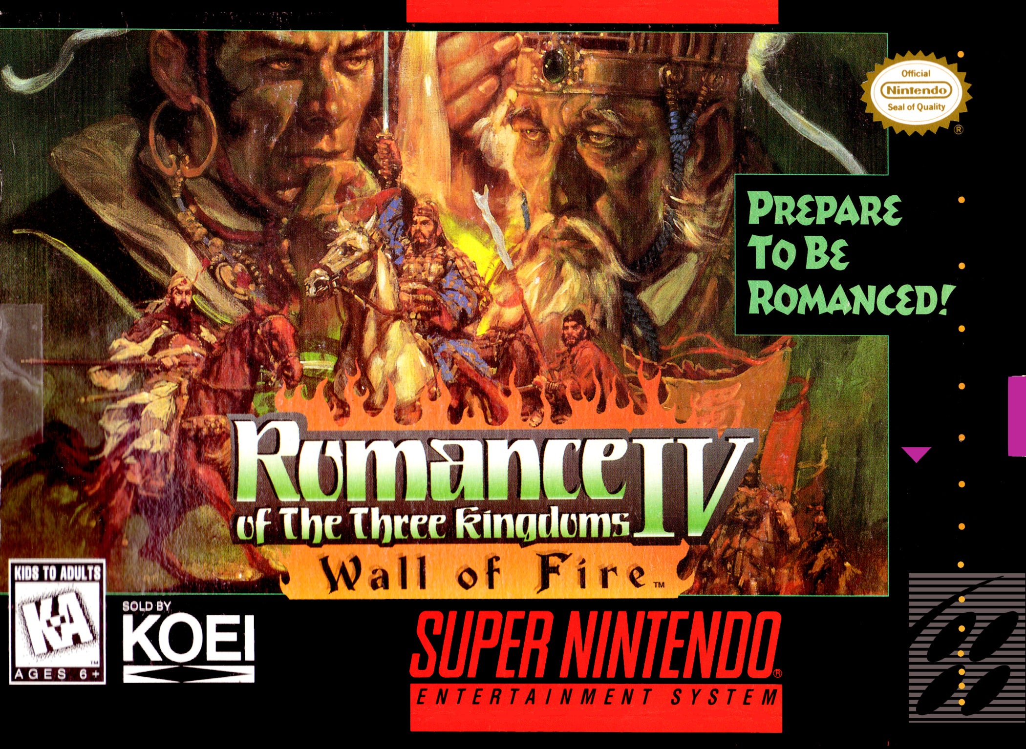 Romance of the Three Kingdoms IV Wall of Fire - Super Nintendo (SNES)