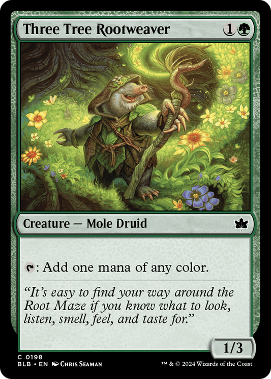 Three Tree Rootweaver (BLB-198) - Bloomburrow Foil