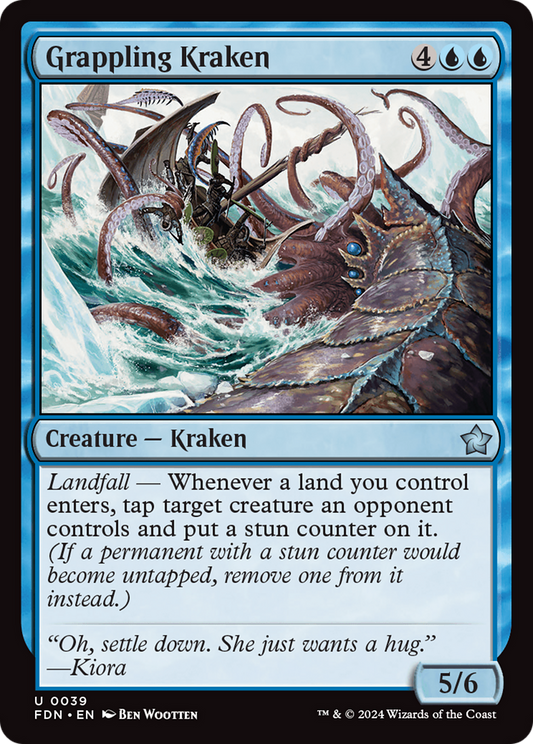 Grappling Kraken (FDN-039) - Foundations Foil