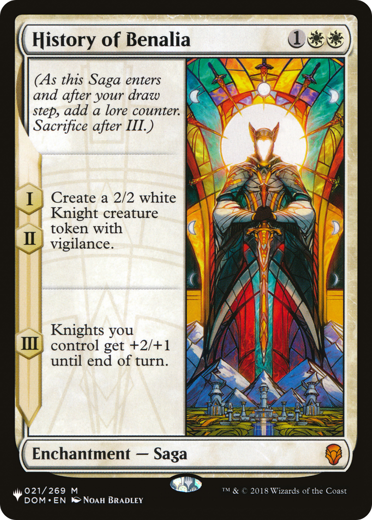 History of Benalia (LIST-021/269) - The List
