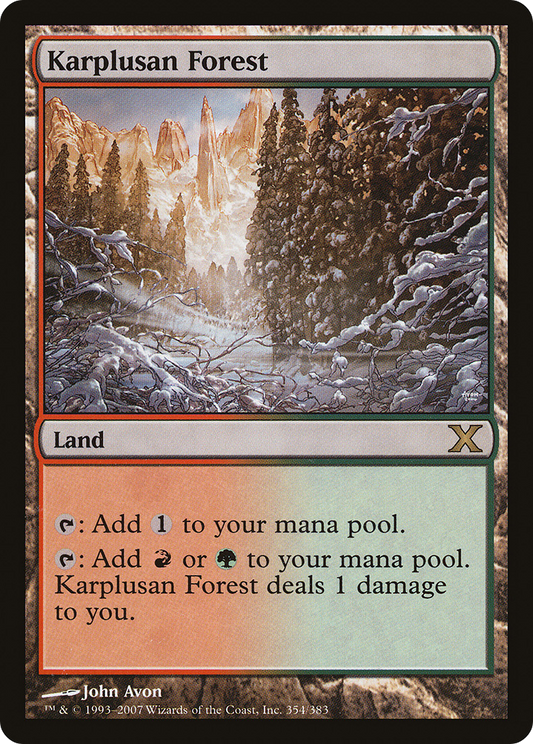 Karplusan Forest (10E-354) - Tenth Edition Foil