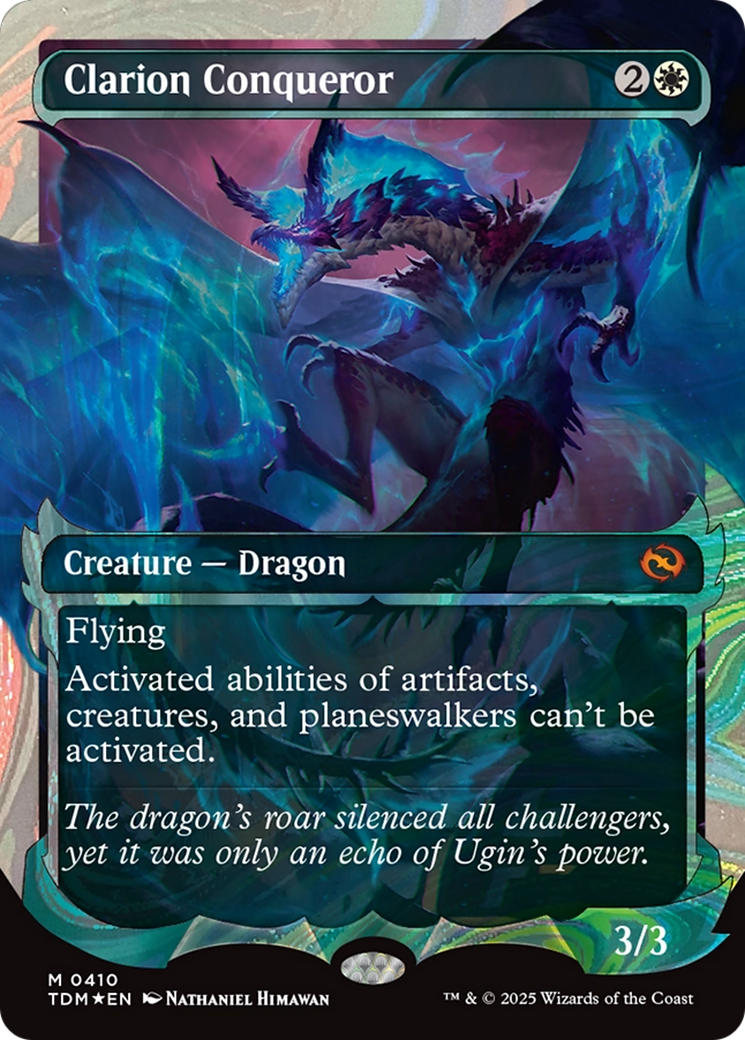 Clarion Conqueror (TDM-410) - Tarkir: Dragonstorm: (Showcase) (Borderless) Foil