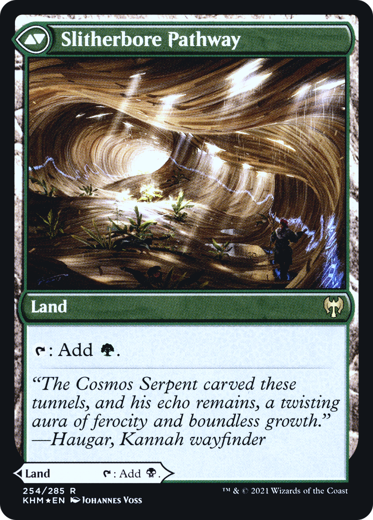 Darkbore Pathway // Slitherbore Pathway (PRE-254S) - Kaldheim Promos Foil