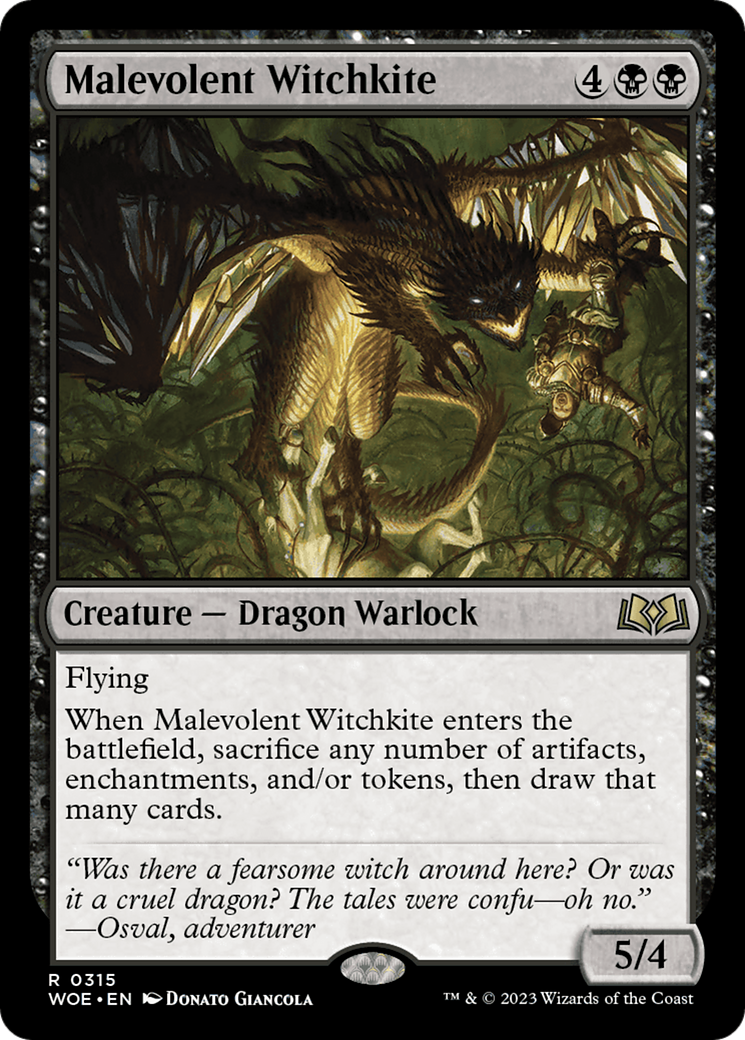 Malevolent Witchkite (WOE-315) - Wilds of Eldraine Foil