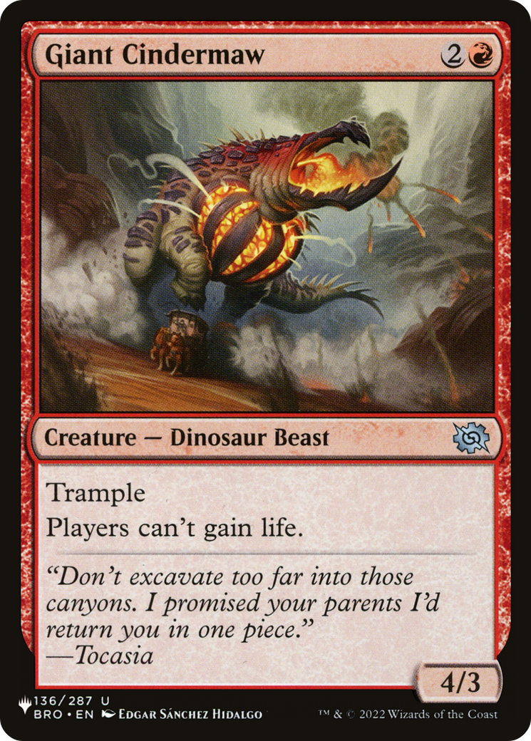 Giant Cindermaw (LIST-136/012) - The List