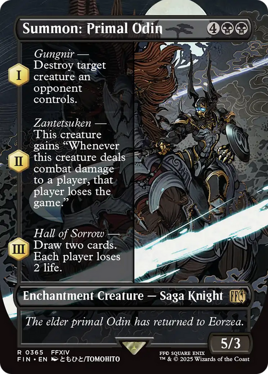 Summon: Primal Odin (FIN-365) - FINAL FANTASY: (enchantment) (Borderless)