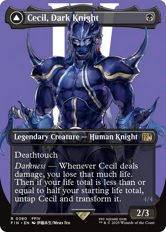 Cecil, Dark Knight // Cecil, Redeemed Paladin (FIN-380) - FINAL FANTASY (Borderless) Foil
