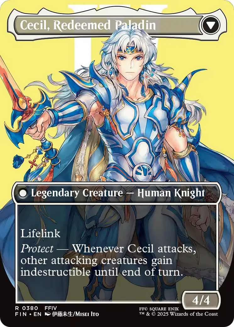 Cecil, Dark Knight // Cecil, Redeemed Paladin (FIN-380) - FINAL FANTASY (Borderless)