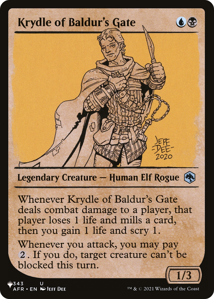 Krydle of Baldur's Gate (Showcase) (LIST-343/281) - The List: (Showcase)
