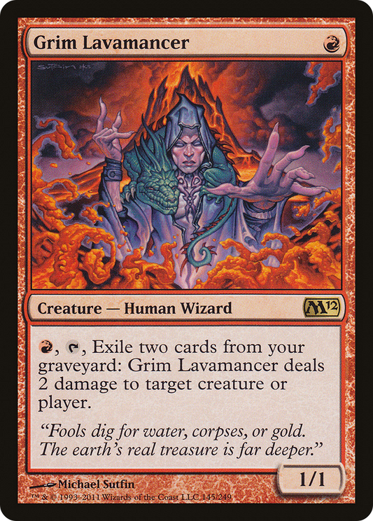 Grim Lavamancer (M12-145) - Magic 2012 Foil