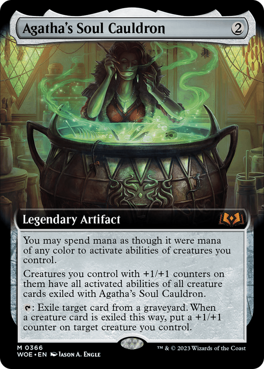 Agatha's Soul Cauldron (WOE-366) - Wilds of Eldraine: (Extended Art) Foil