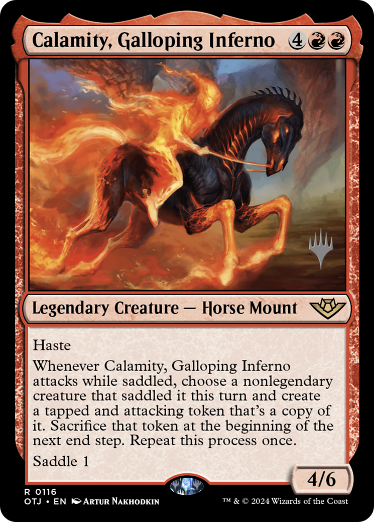 Calamity, Galloping Inferno (PPOTJ-116P) - Outlaws of Thunder Junction Promos