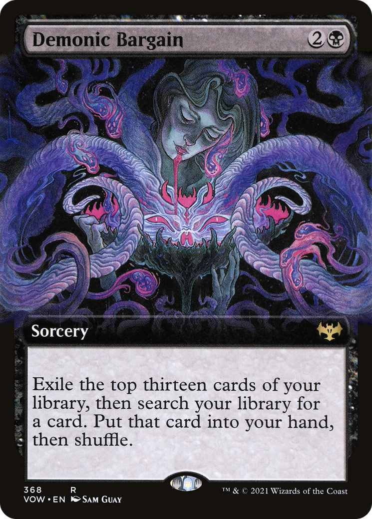Demonic Bargain (VOW-368) - Innistrad: Crimson Vow: (Extended Art)
