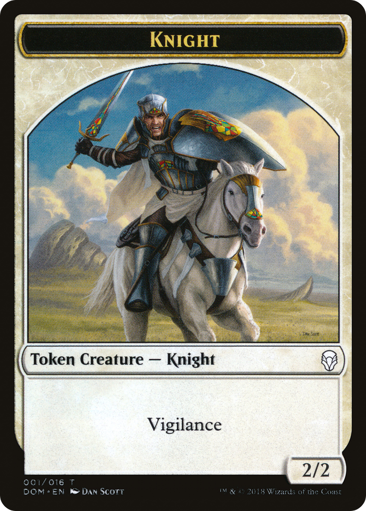 Knight (DOM-001) - Dominaria Tokens