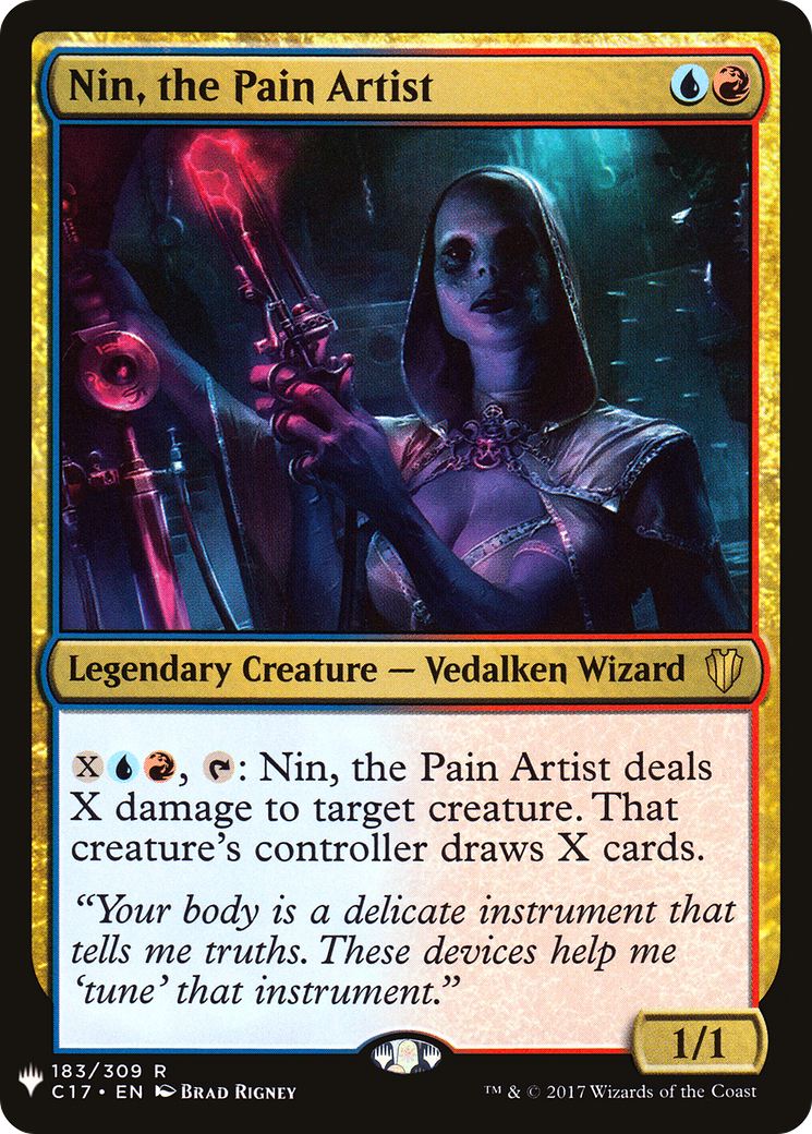 Nin, the Pain Artist (LIST-183/309) - The List
