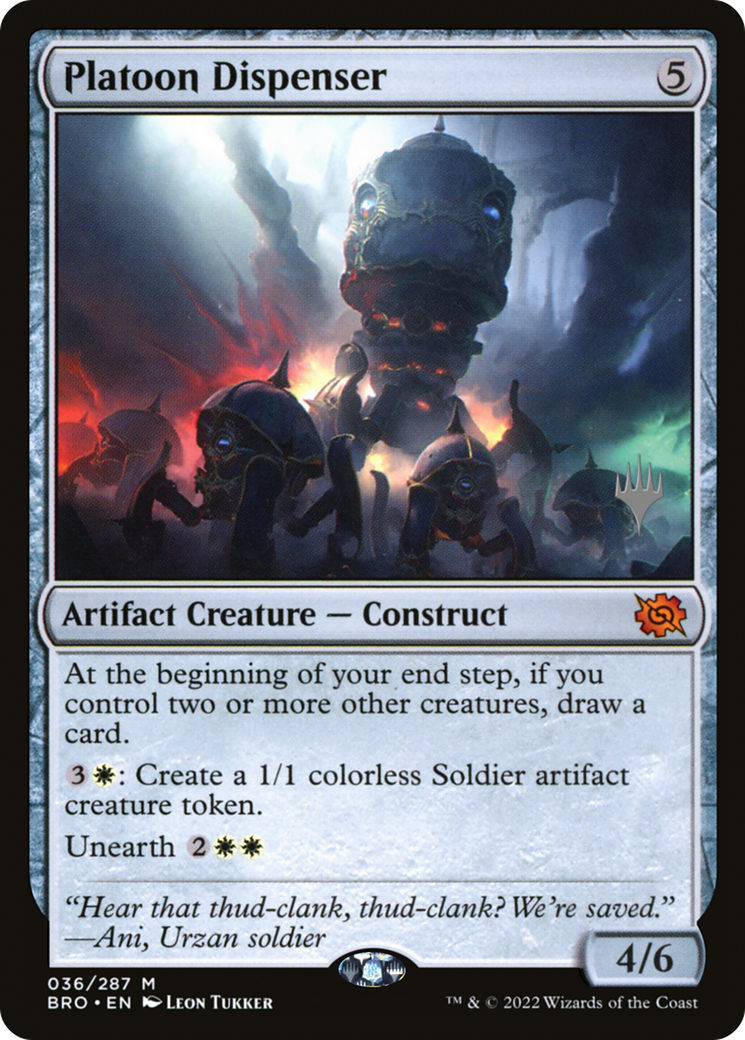 Platoon Dispenser (PPBRO-036) - The Brothers' War Promos Foil