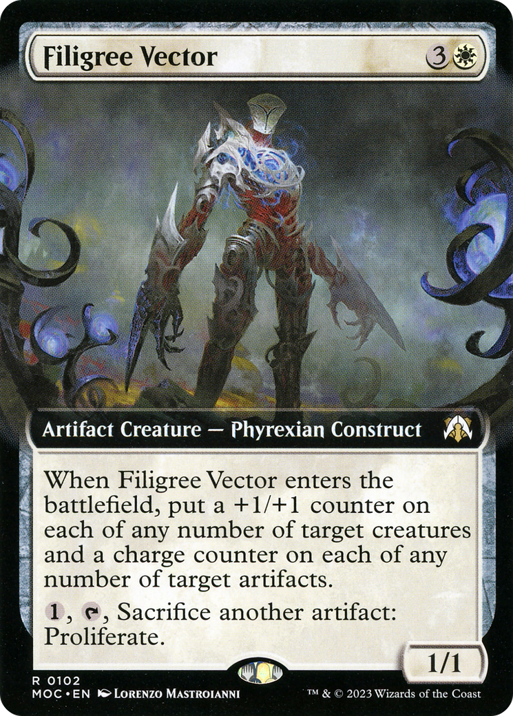 Filigree Vector (MOC-102) - March of the Machine Commander: (Extended Art) Foil