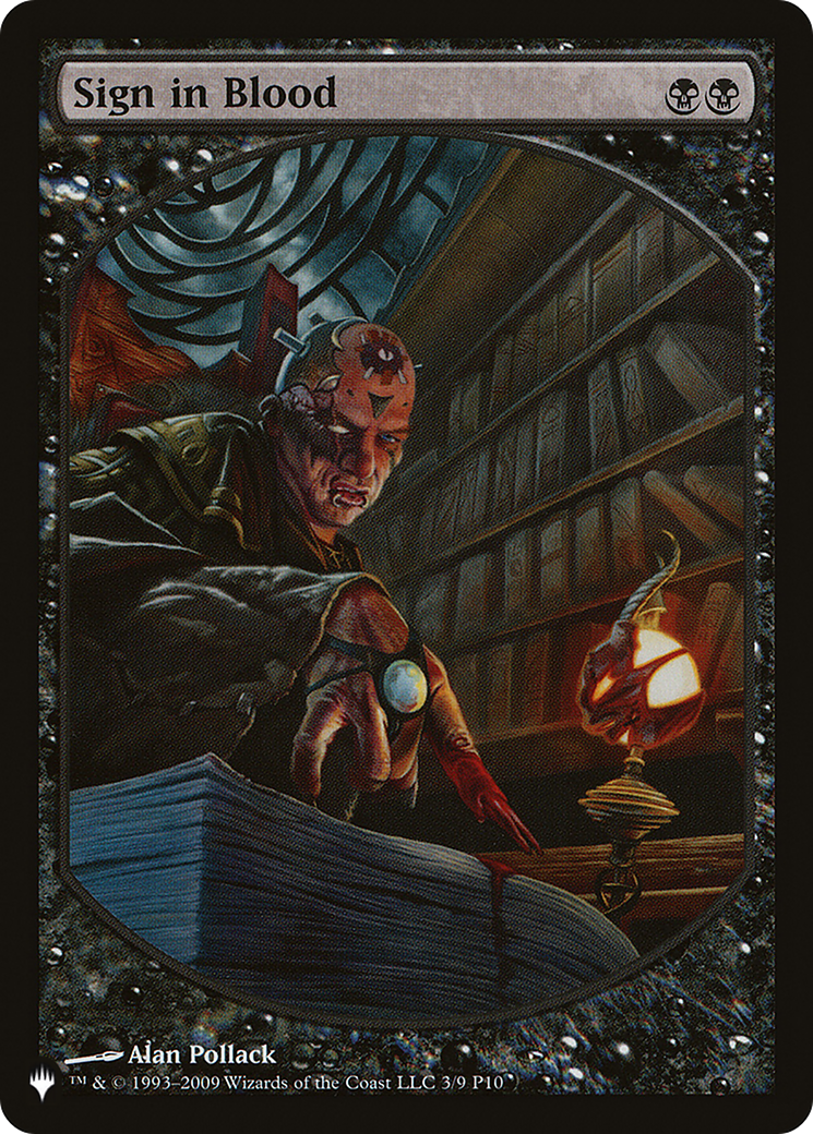 Sign in Blood (P10) (LIST-9-MAR) - The List