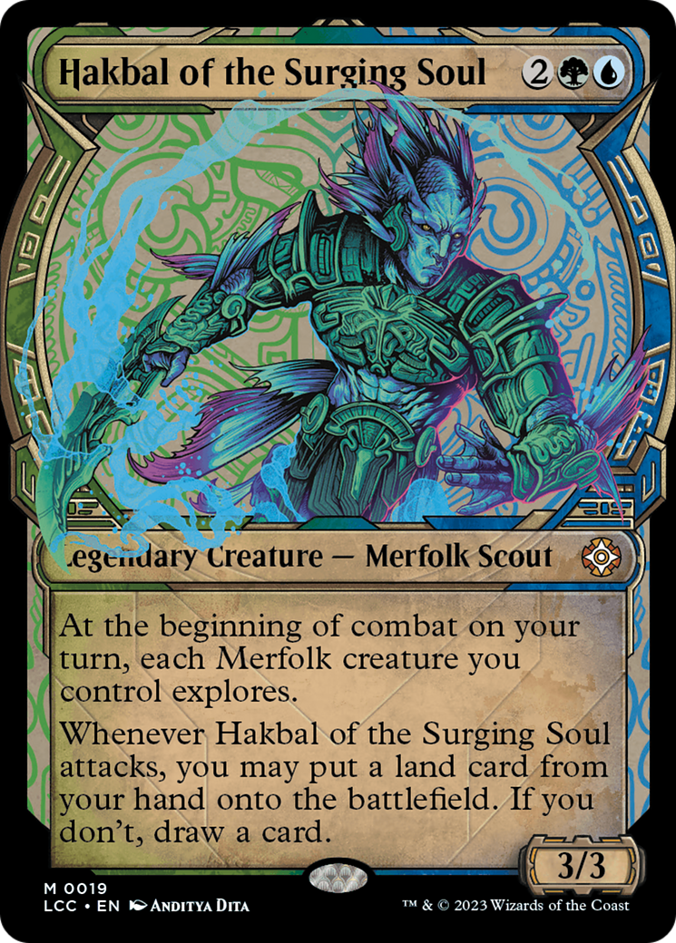 Hakbal of the Surging Soul (LCC-019) - The Lost Caverns of Ixalan Commander: (Showcase) Foil