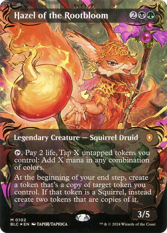 Hazel of the Rootbloom (BLC-102) - Bloomburrow Commander (Borderless) Foil