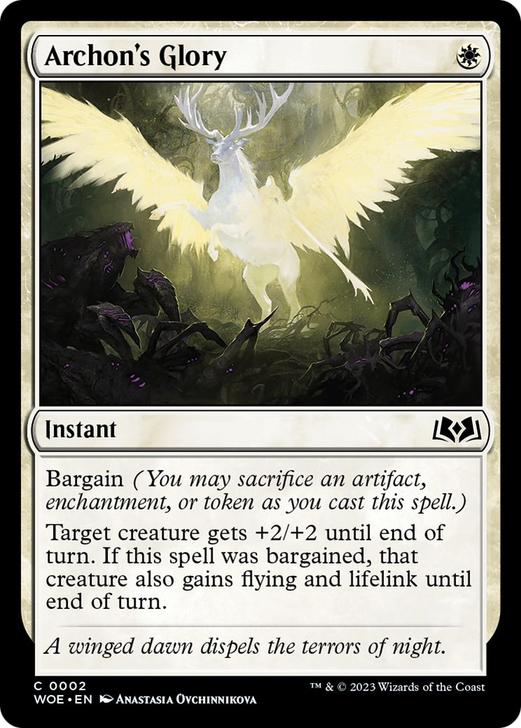 Archon's Glory (WOE-002) - Wilds of Eldraine Foil