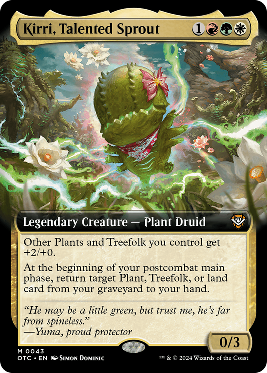 Kirri, Talented Sprout (OTC-043) - Outlaws of Thunder Junction Commander: (Extended Art) Foil