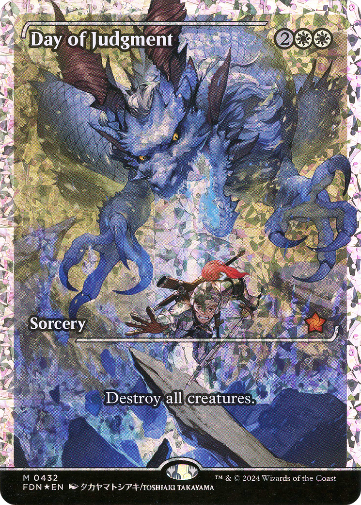 Day of Judgment (Showcase) (Fracture Foil) (FDN-432) - Foundations: (borderless, Showcase) Foil