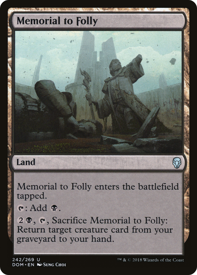 Memorial to Folly (DOM-242) - Dominaria Foil