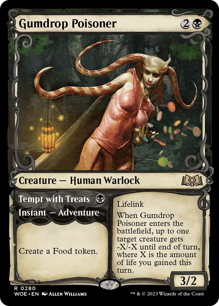 Gumdrop Poisoner // Tempt with Treats (WOE-280) - Wilds of Eldraine: (Showcase) Foil