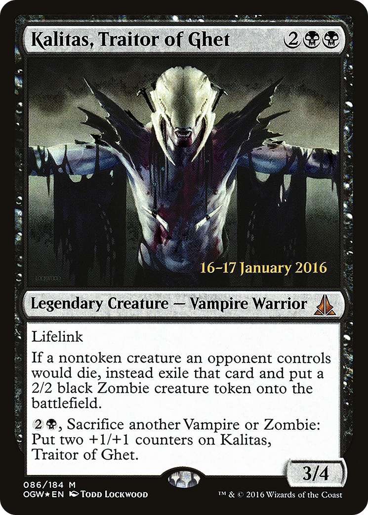 Kalitas, Traitor of Ghet (PRE-086) - Oath of the Gatewatch Promos Foil