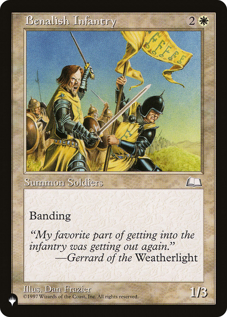 Benalish Infantry (LIST-) - The List