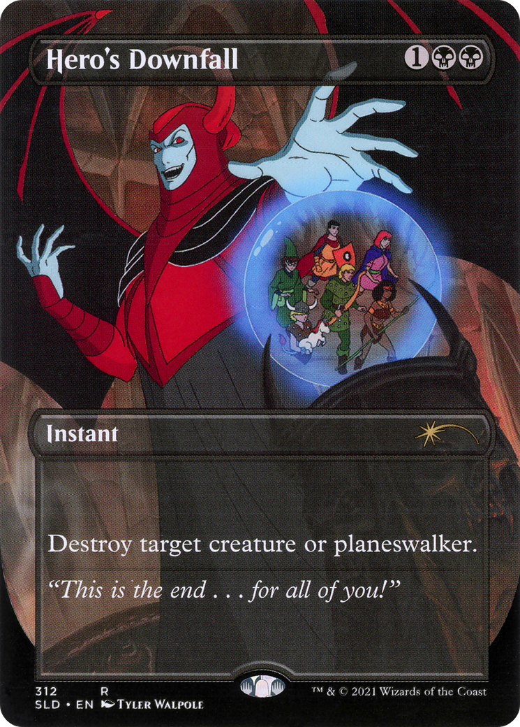 Hero's Downfall (SLD-312) - Secret Lair Drop (Borderless) Foil