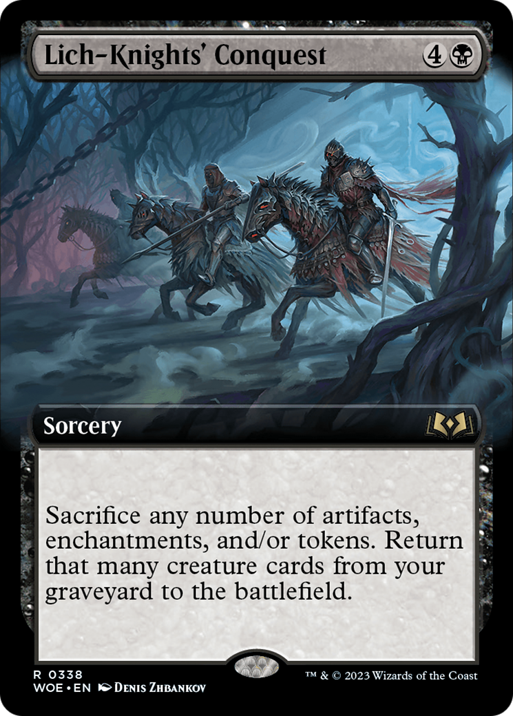 Lich-Knights' Conquest (WOE-338) - Wilds of Eldraine: (Extended Art) Foil