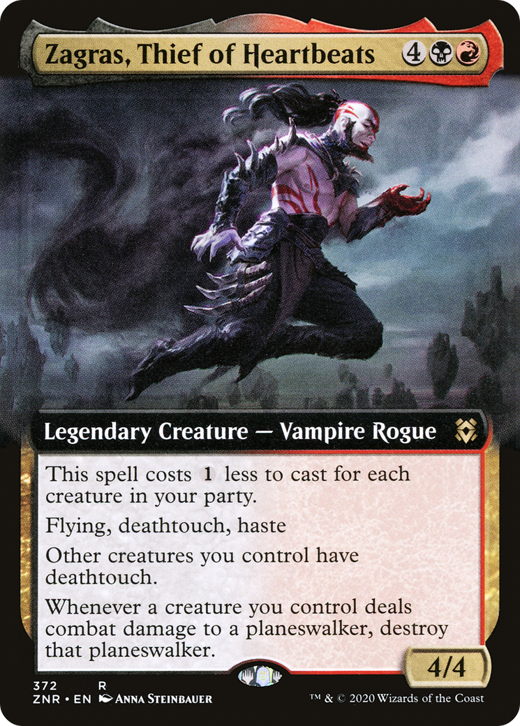 Zagras, Thief of Heartbeats (ZNR-372) - Zendikar Rising: (Extended Art) Foil